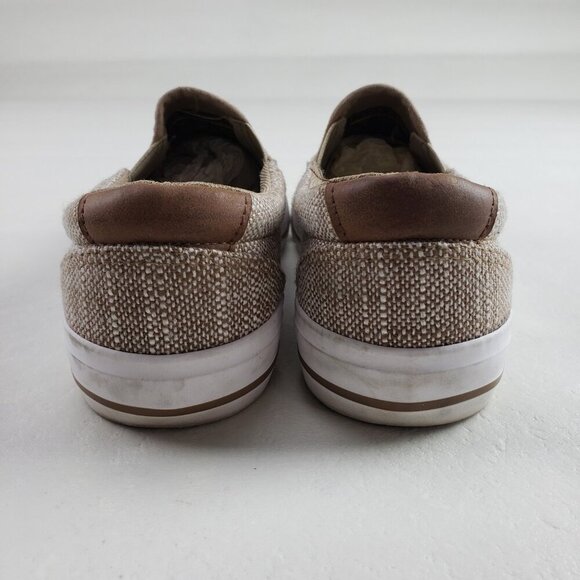 Roper Angel Fire Canvas Shoe Womens 7 Tan Comfort Slip On Casual Western Loafer - Picture 8 of 10